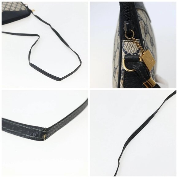 GUCCI GG Supreme Shoulder Bag PVC Navy Gold 007 115 6428 8039 Auth ep10857 - Picture 16 of 16